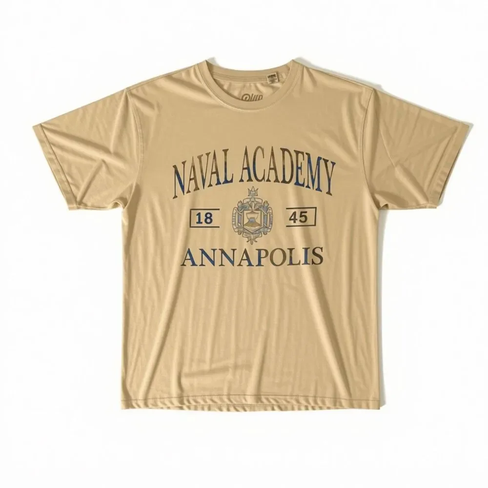 Blue 84 Men's USNA Naval Academy T-Shirt Size Medium Yellow Graphic Annapolis